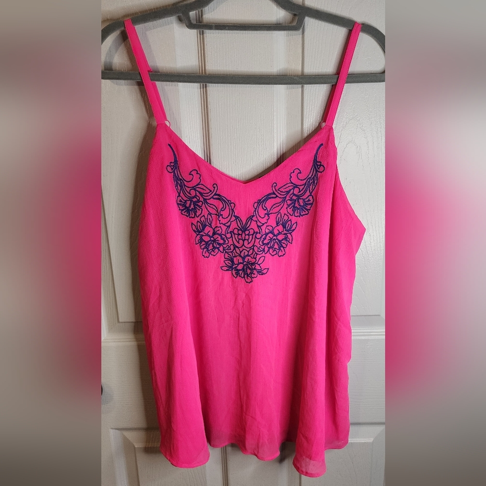Torrid Pink Embellished Sleeveless Camisole